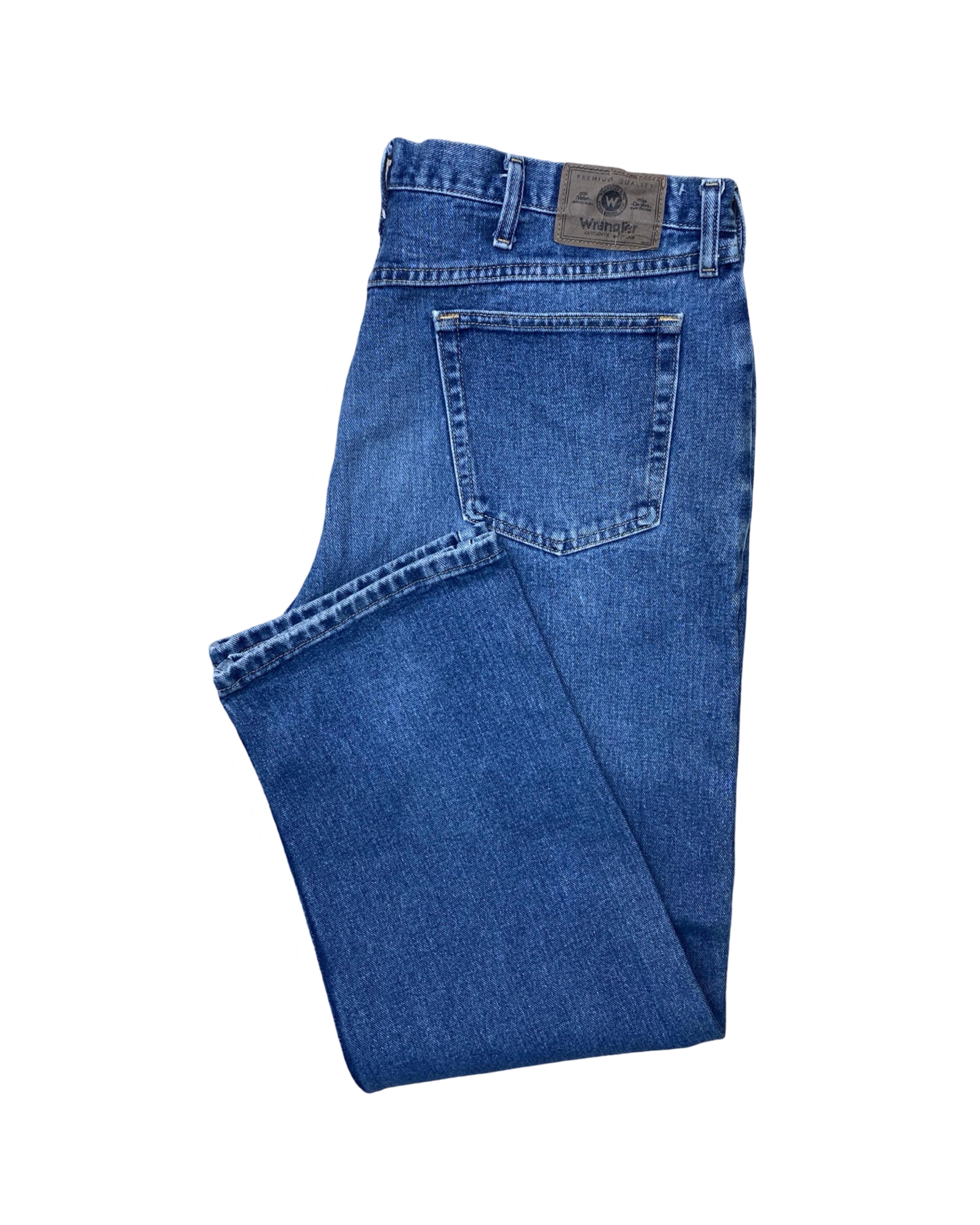 Wrangler Blue Medium-Wash Denim Jeans | Waist 40” | Length 42.5”