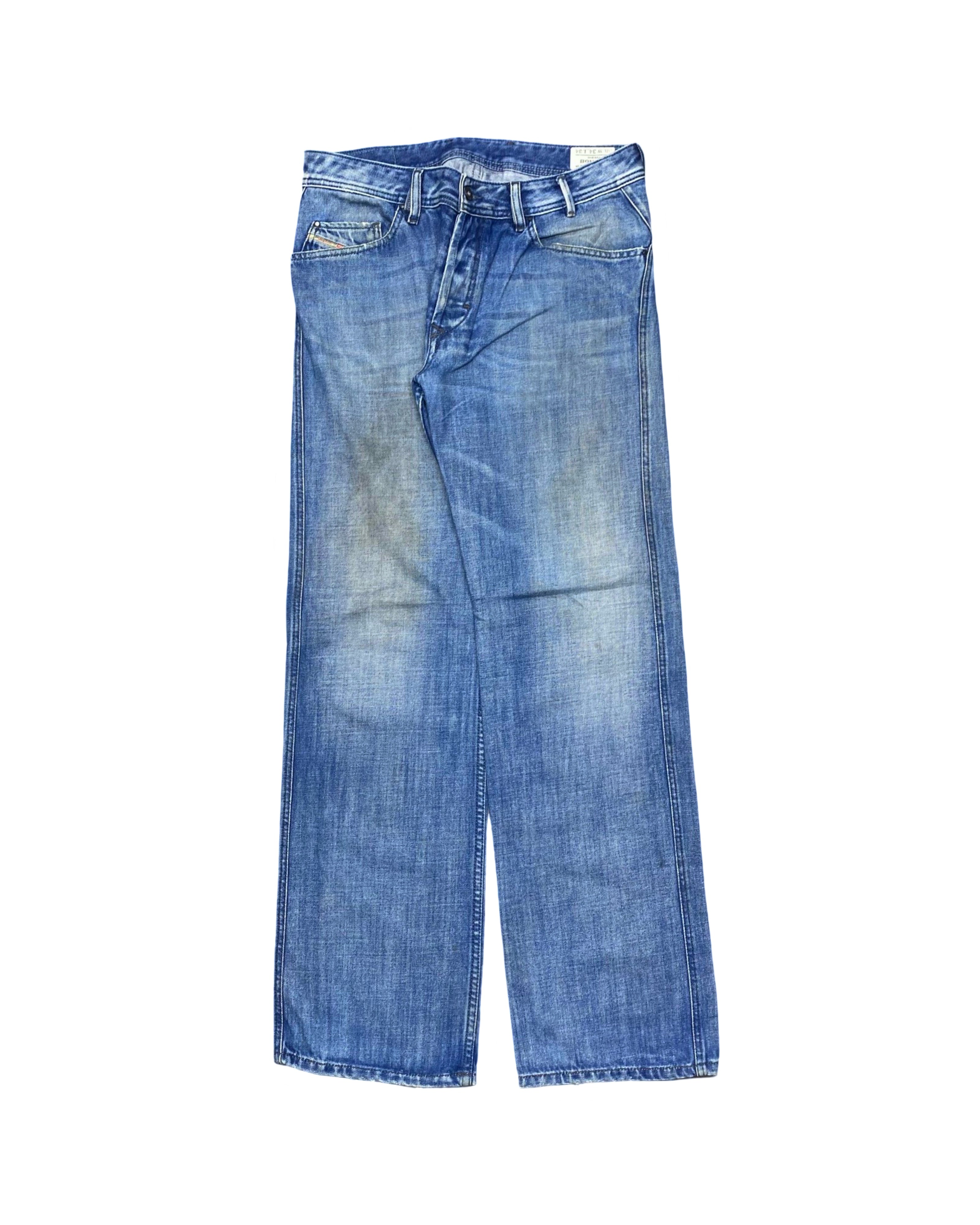 Diesel BONSKY Distressed Denim – Faded Blue Western Style | Waist 34” | Length 44.5”