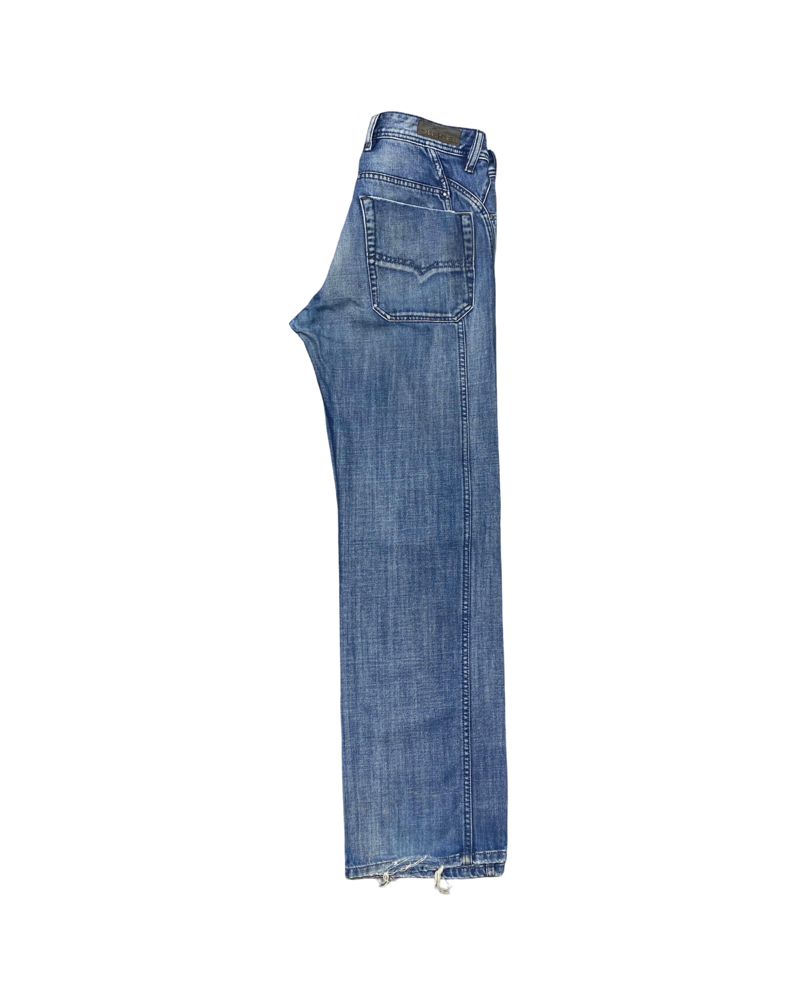 Diesel BONSKY Distressed Denim – Faded Blue Western Style | Waist 34” | Length 44.5”