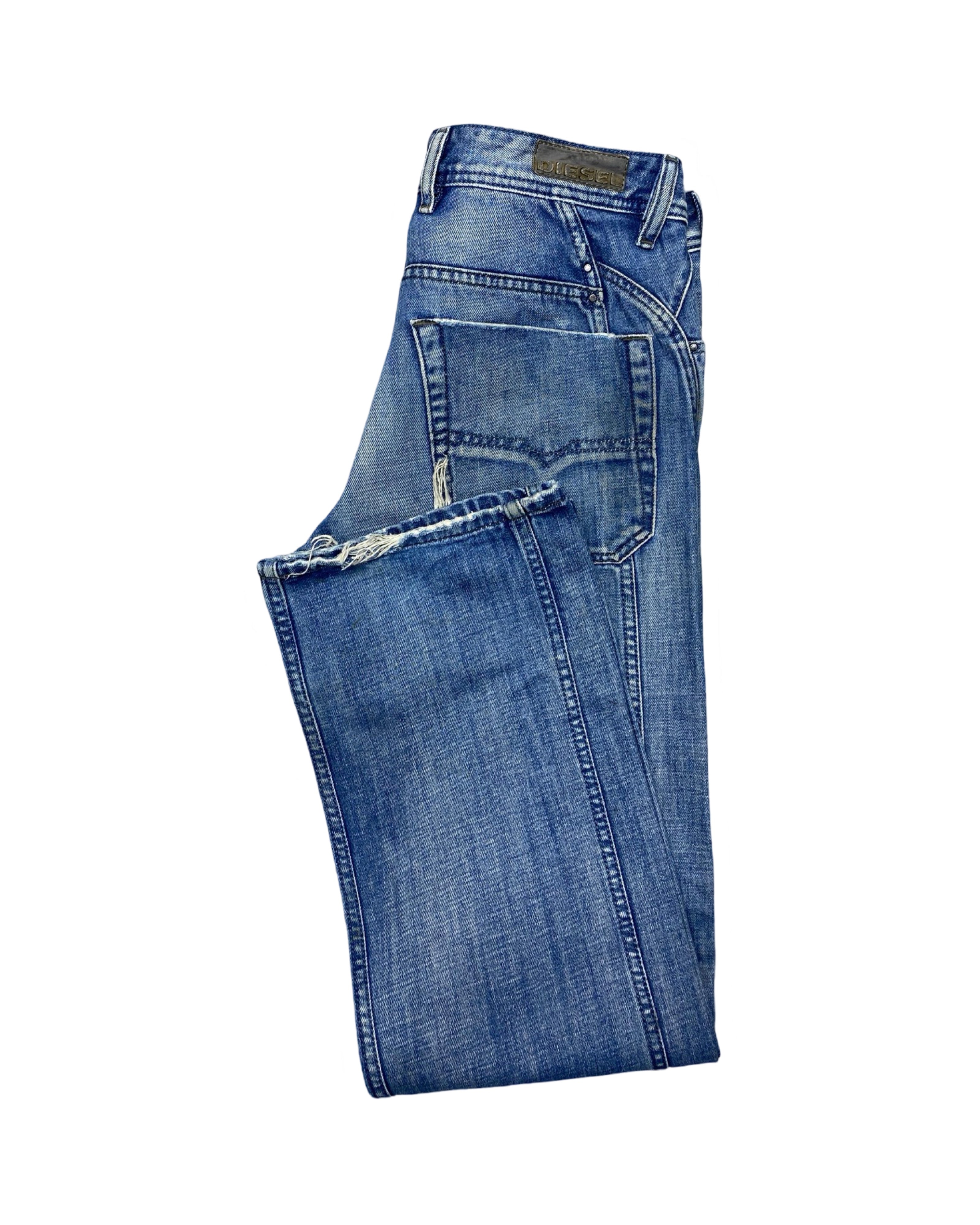 Diesel BONSKY Distressed Denim – Faded Blue Western Style | Waist 34” | Length 44.5”