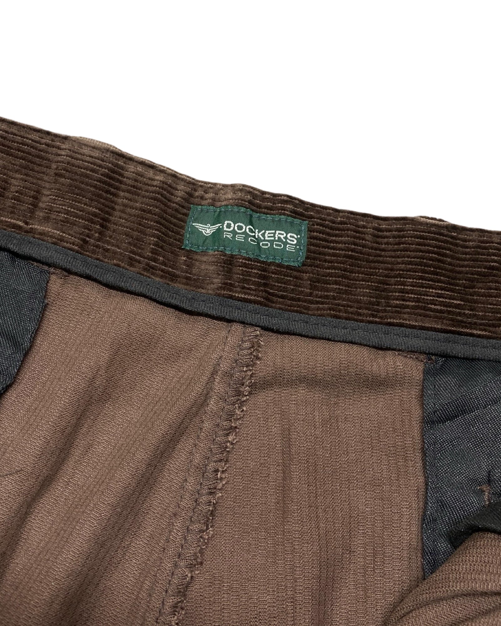 Dockers Recode Brown Corduroy Pleated Trousers | Waist 36” | Length 43”