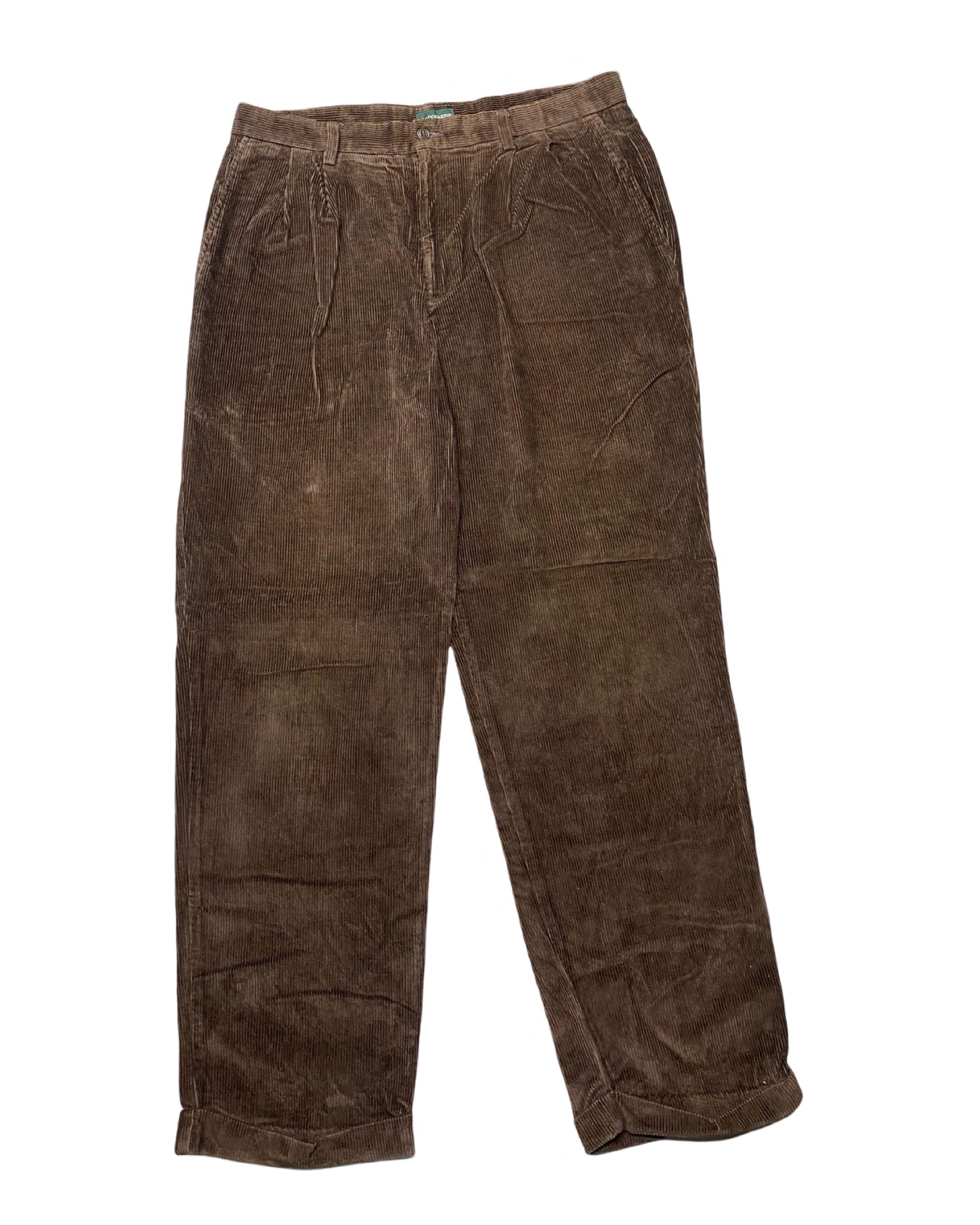 Dockers Recode Brown Corduroy Pleated Trousers | Waist 36” | Length 43”