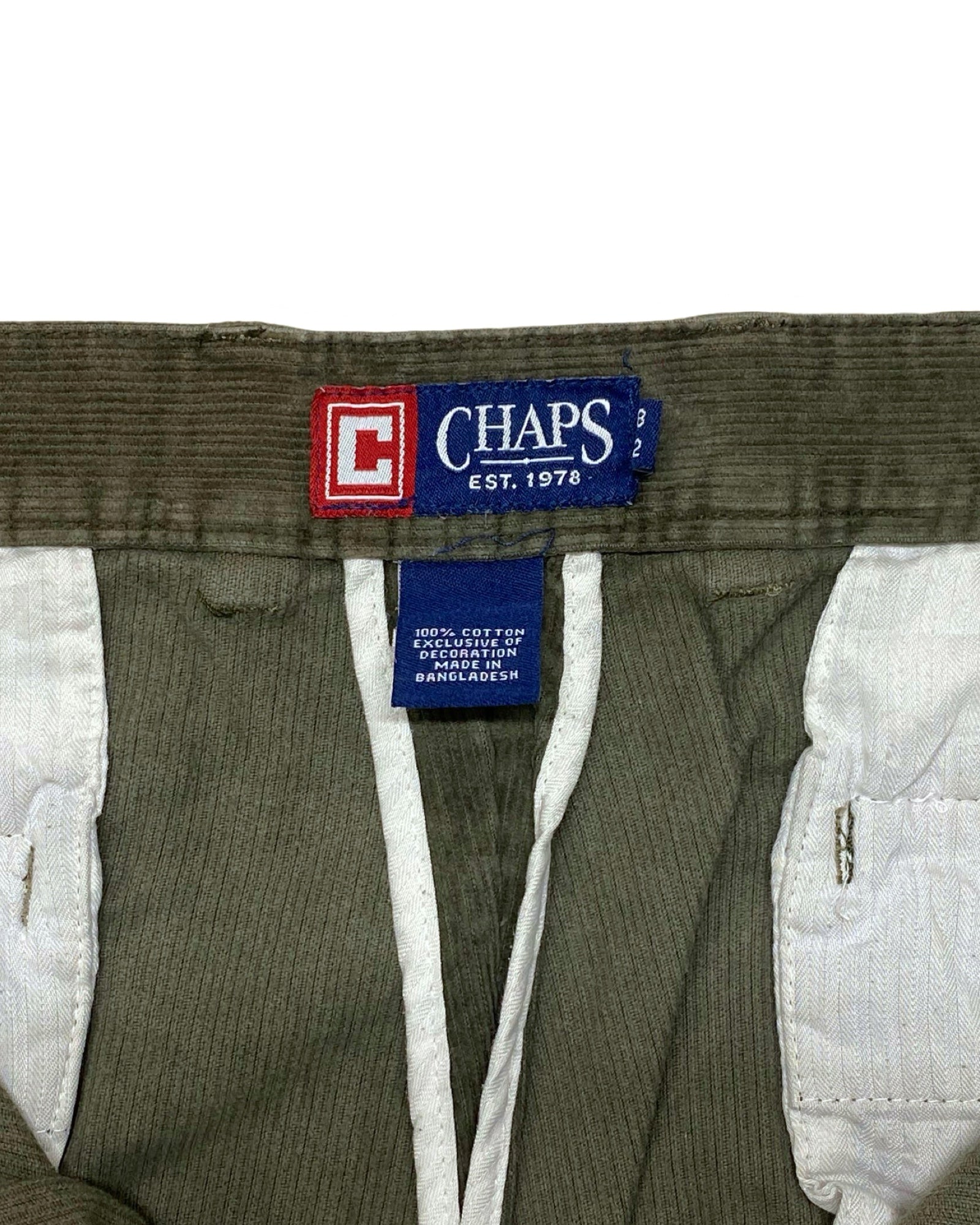 Chaps Olive Corduroy Pants | Waist 38” | Length 43.5”