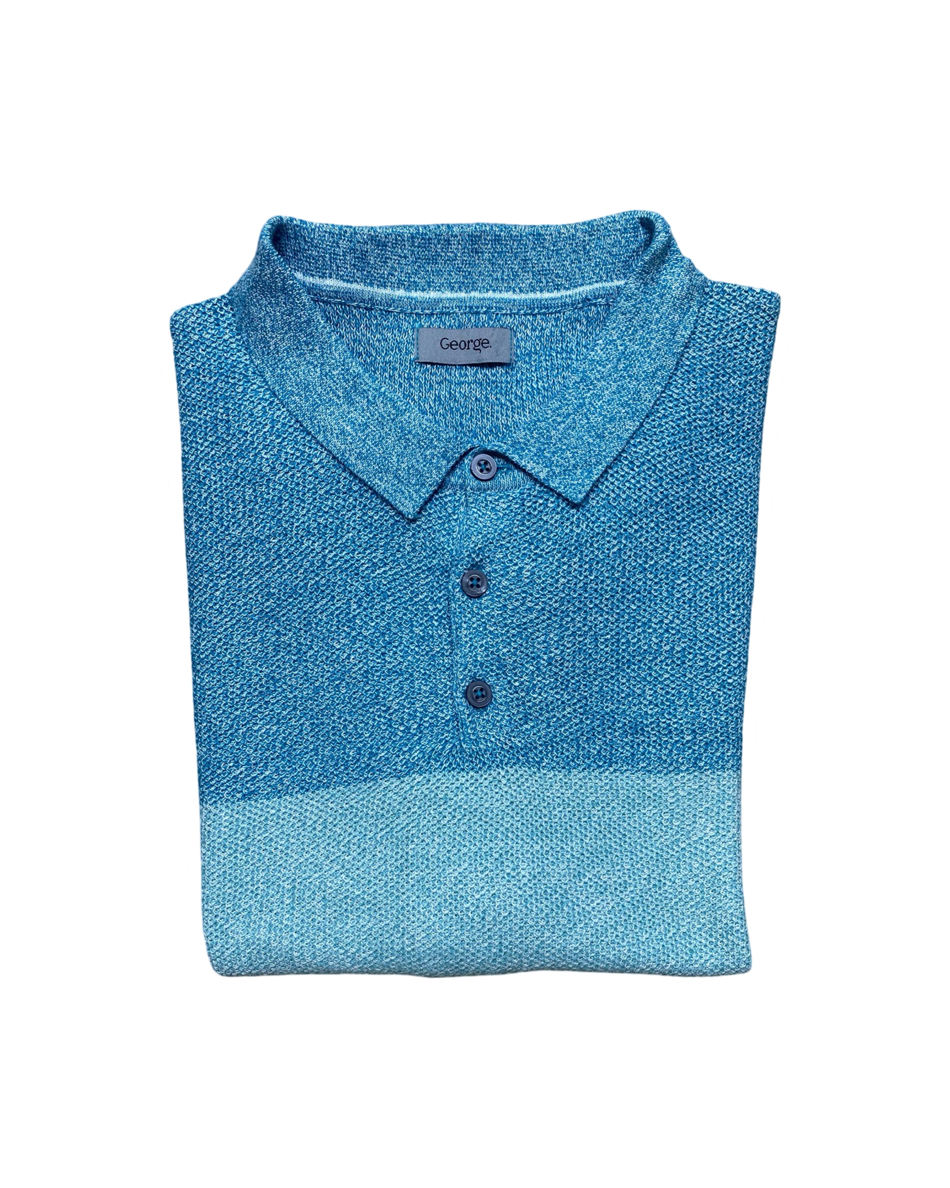 George Colorblock Knitted Polo Shirt | M | Chest 21”