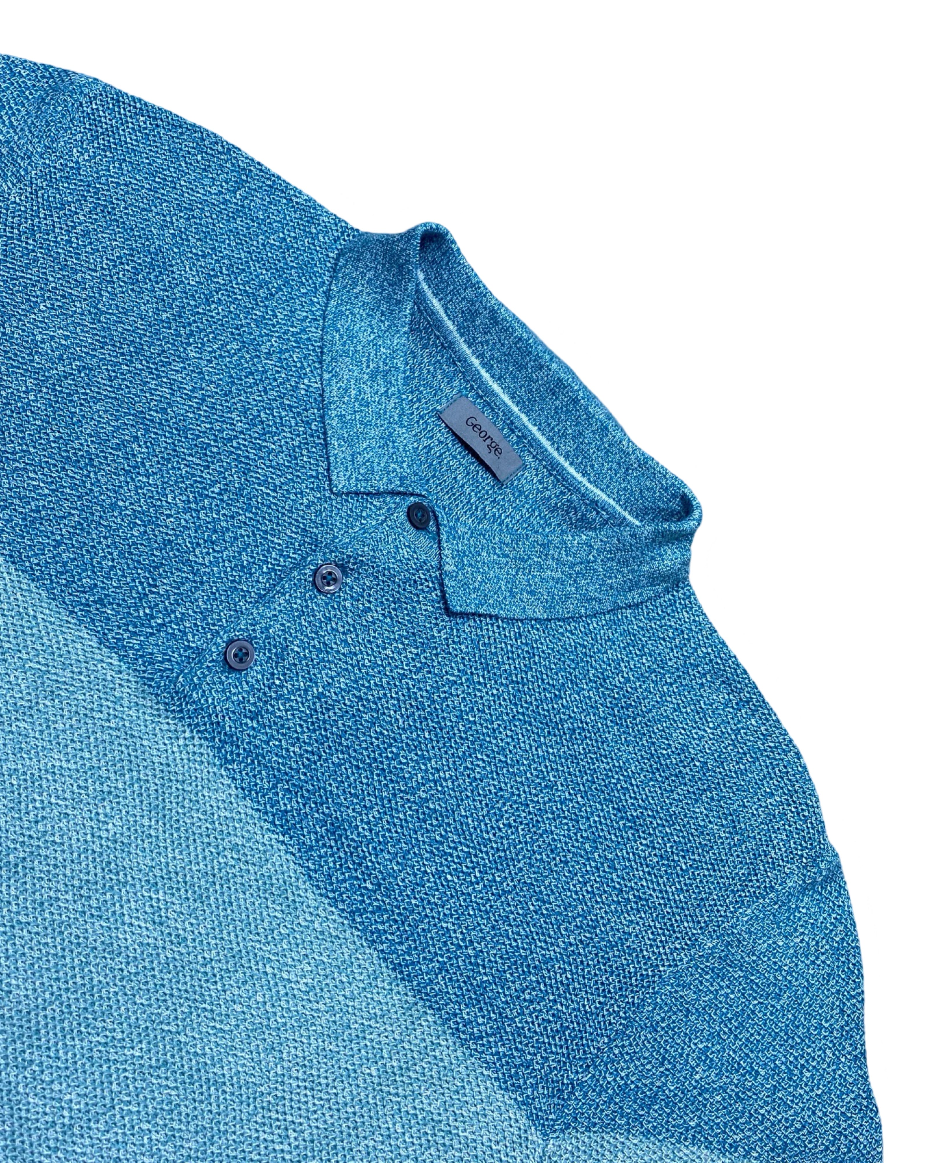 George Colorblock Knitted Polo Shirt | M | Chest 21”