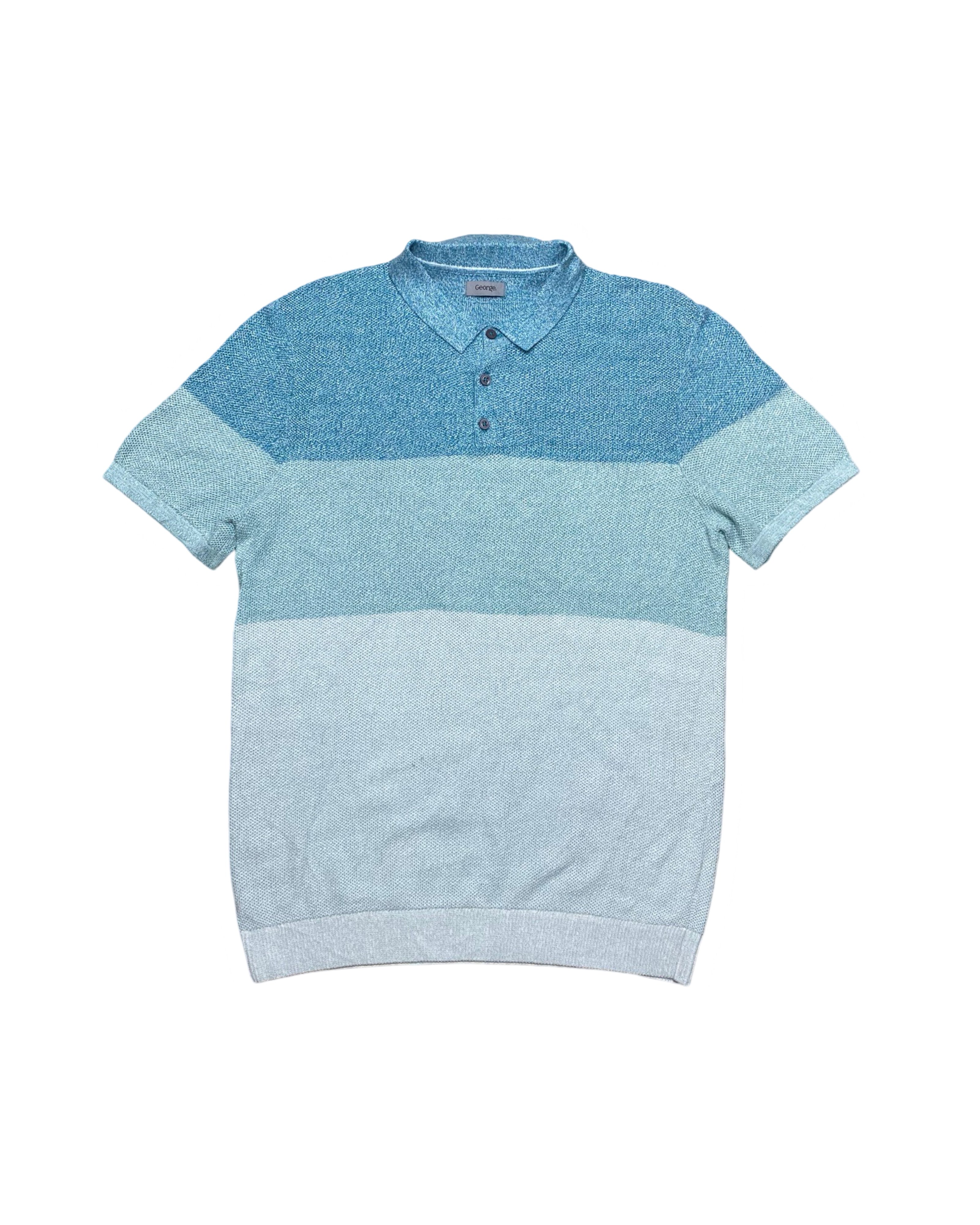 George Colorblock Knitted Polo Shirt | M | Chest 21”