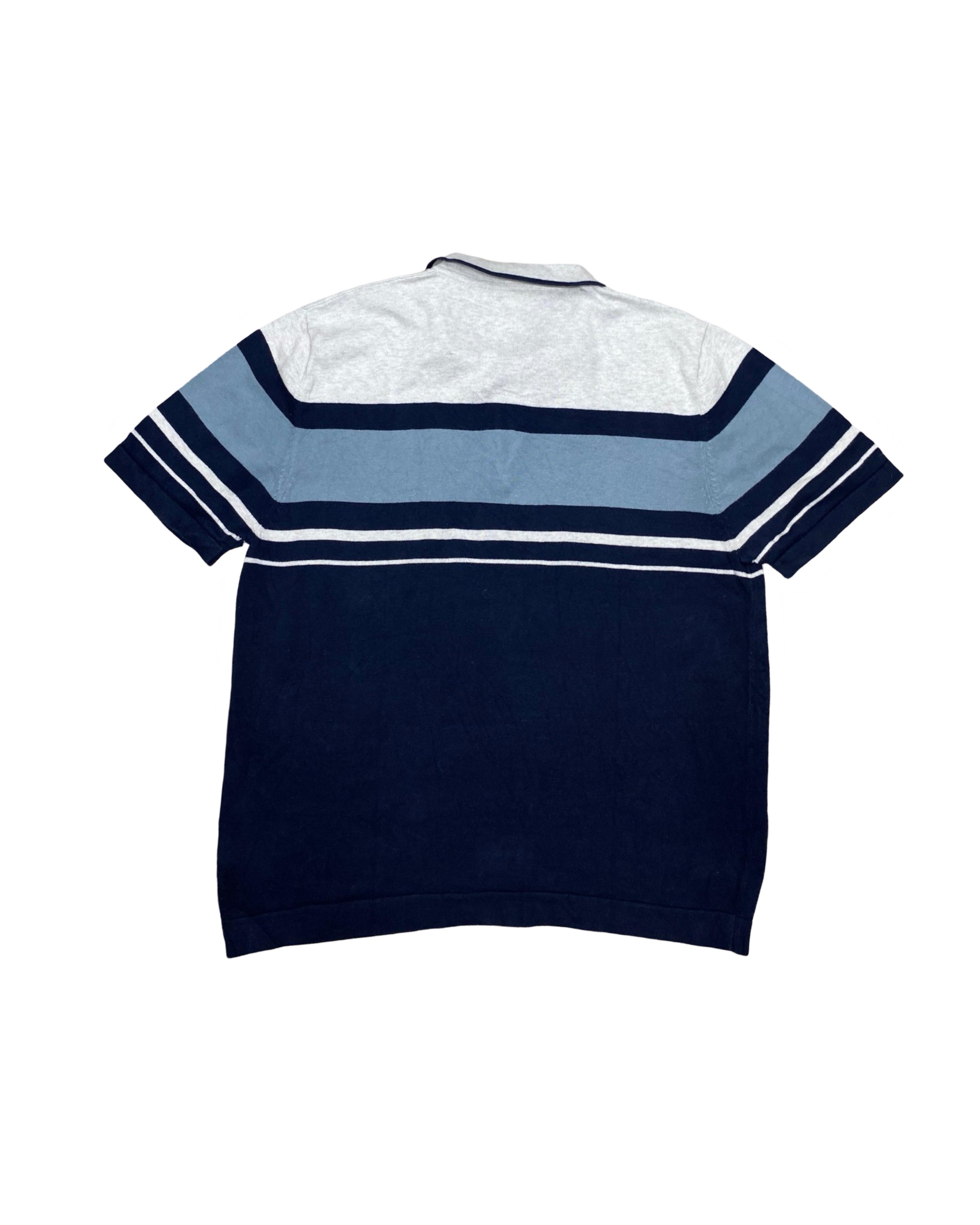 George Colorblock Knit Polo Shirt | Size Large | Chest 22.5”