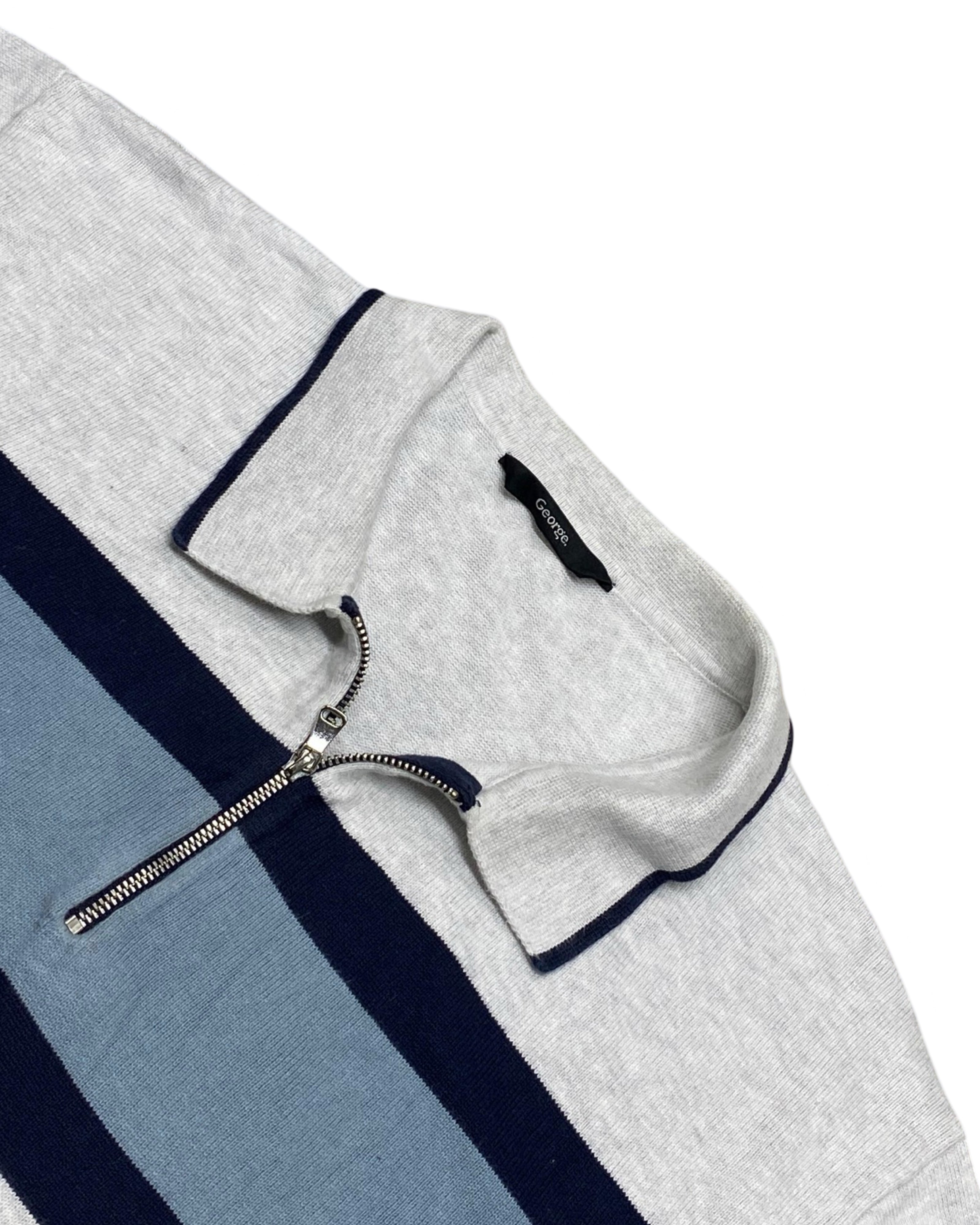 George Colorblock Knit Polo Shirt | Size Large | Chest 22.5”
