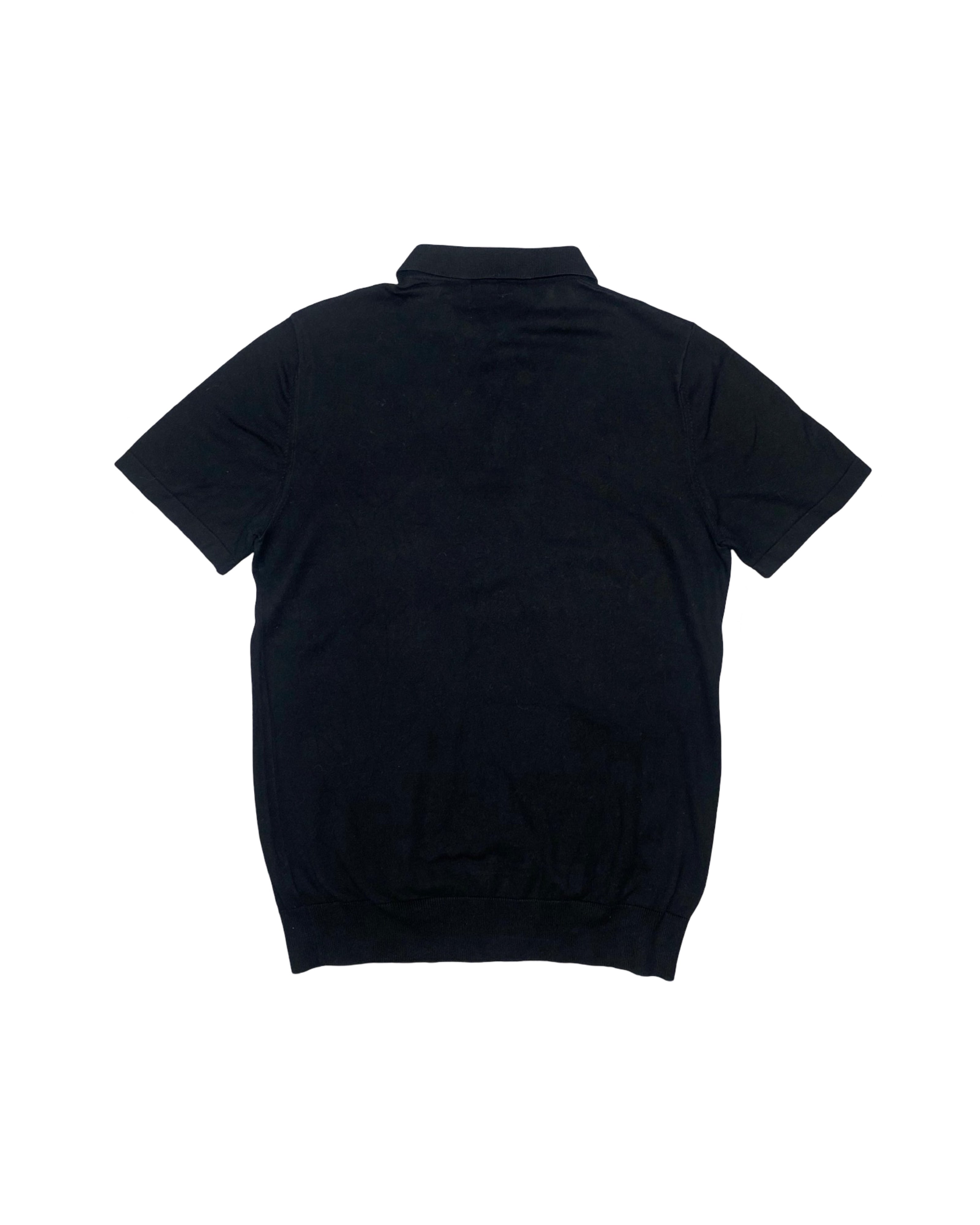 Next Black Knitted Polo Shirt | Small | Chest 19”