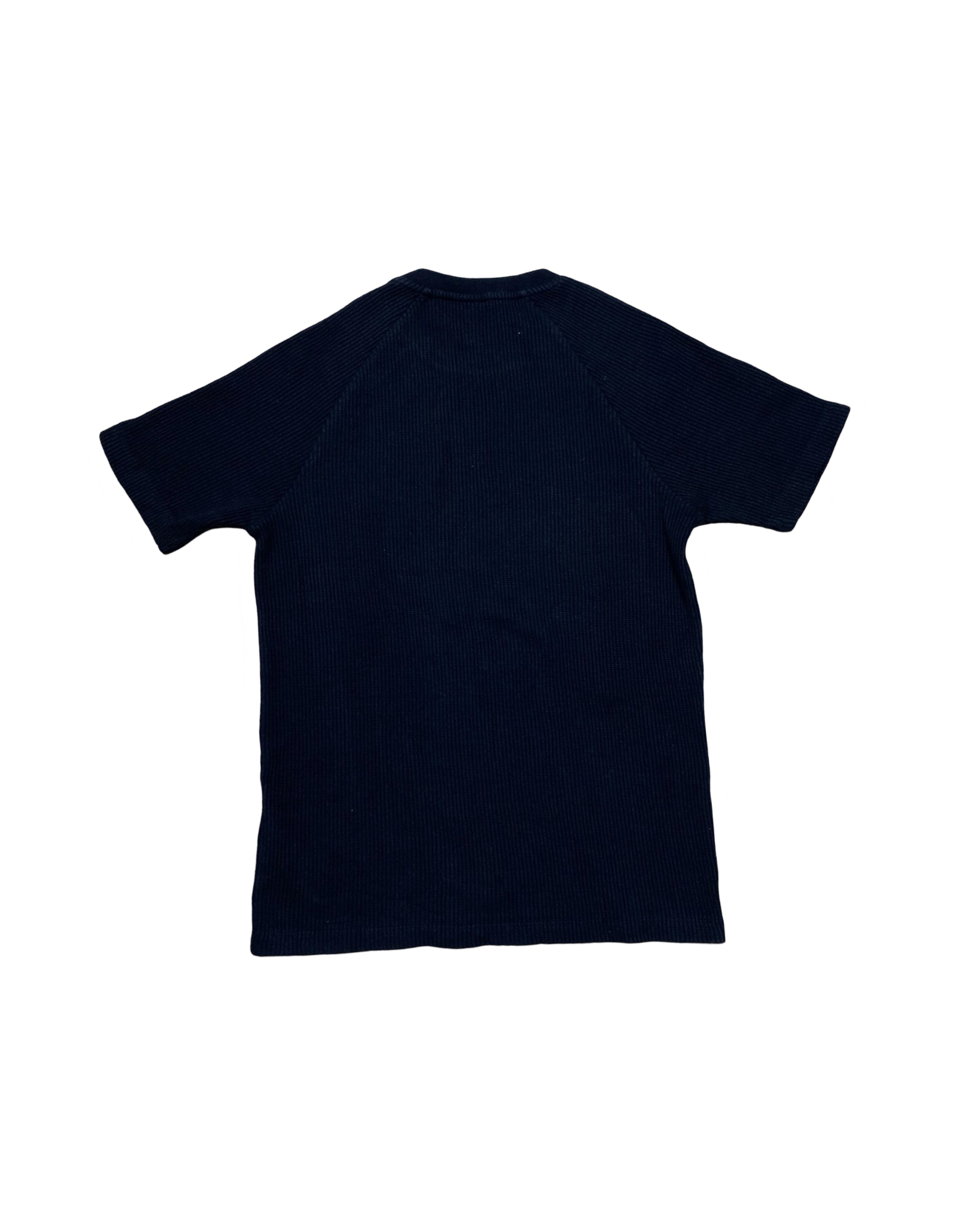 ZARA Ribbed Black Knit T-Shirt | Small | Chest 18.5”