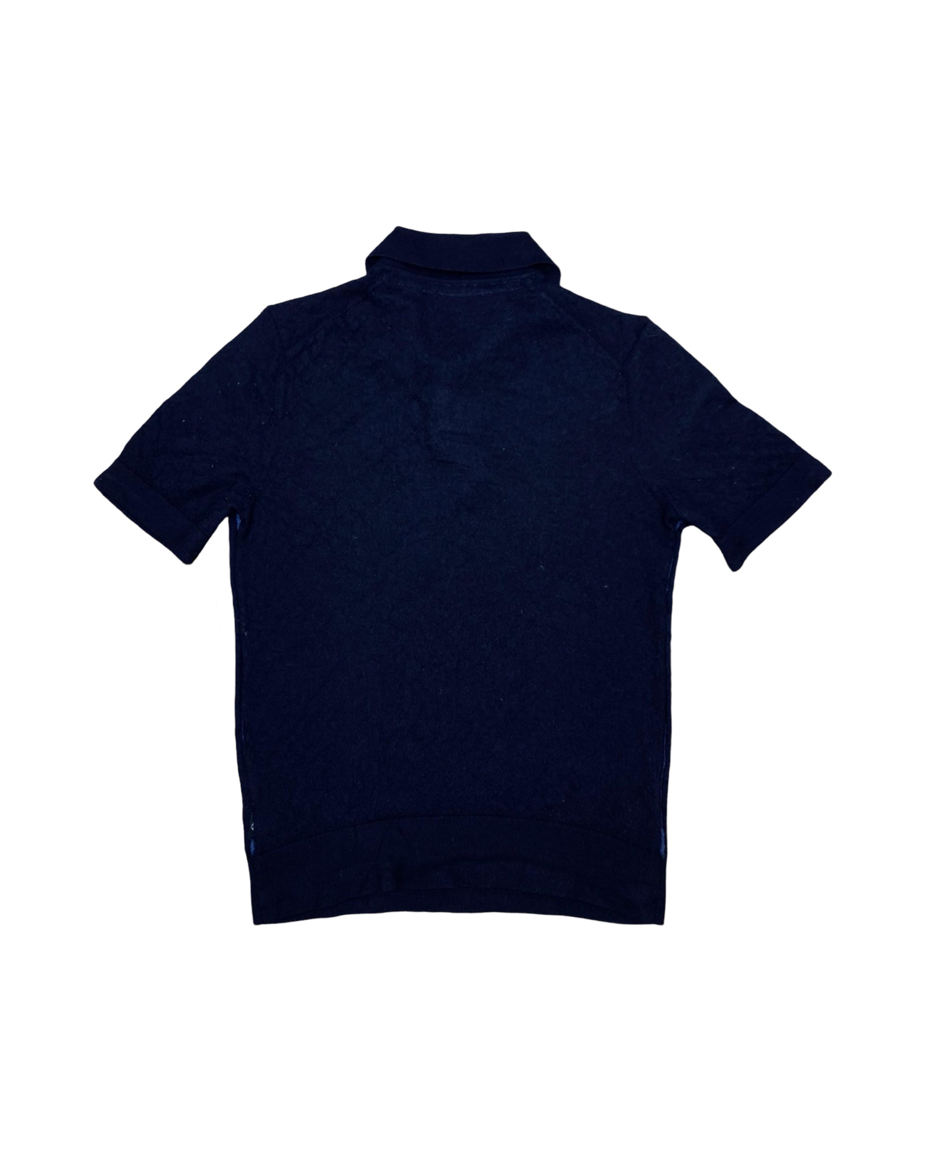 Ted Baker Navy Blue Embroidered Polo Shirt | Small | Chest 18”
