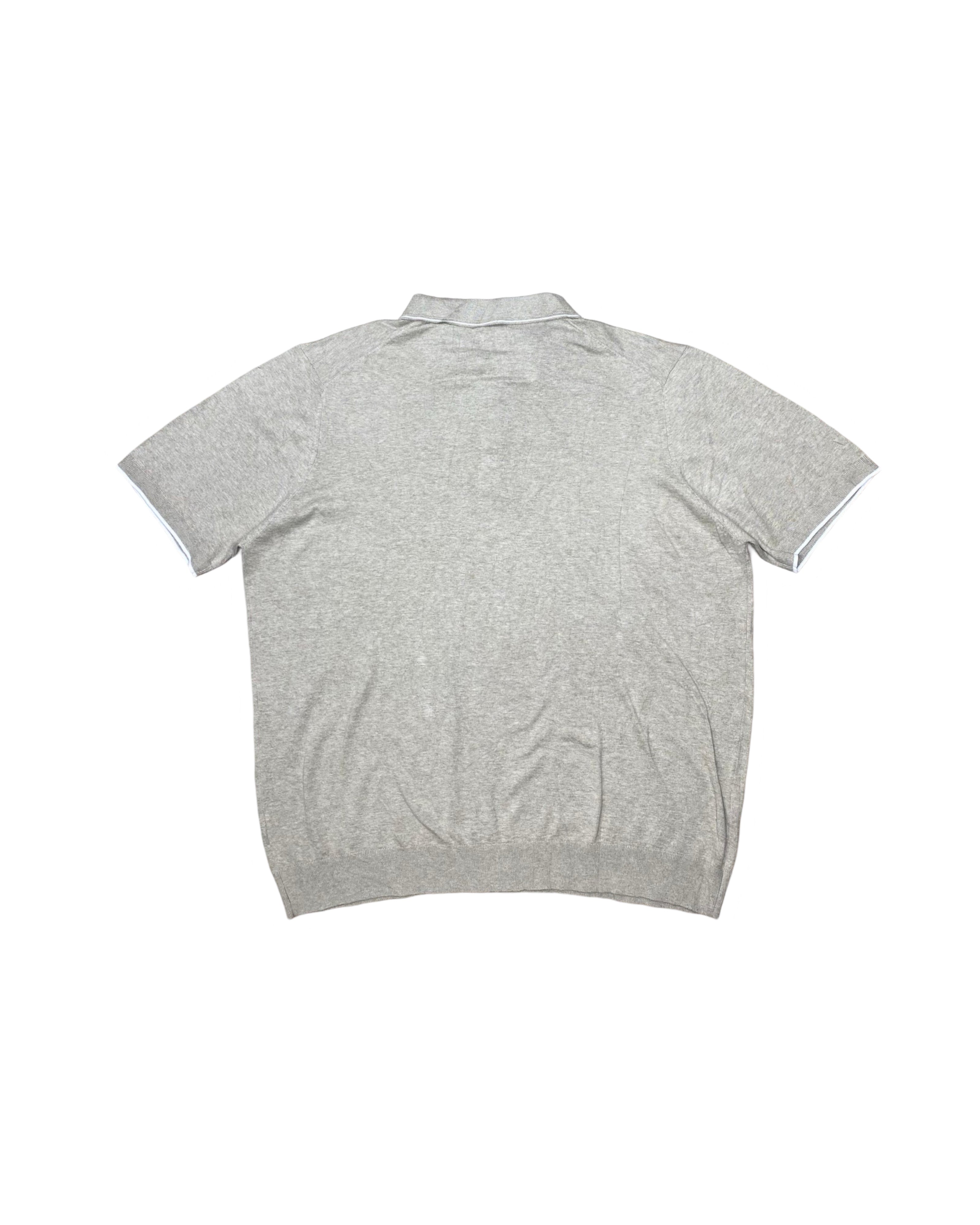 George Light Beige Knitted Polo Shirt | 3XL | Chest 27”