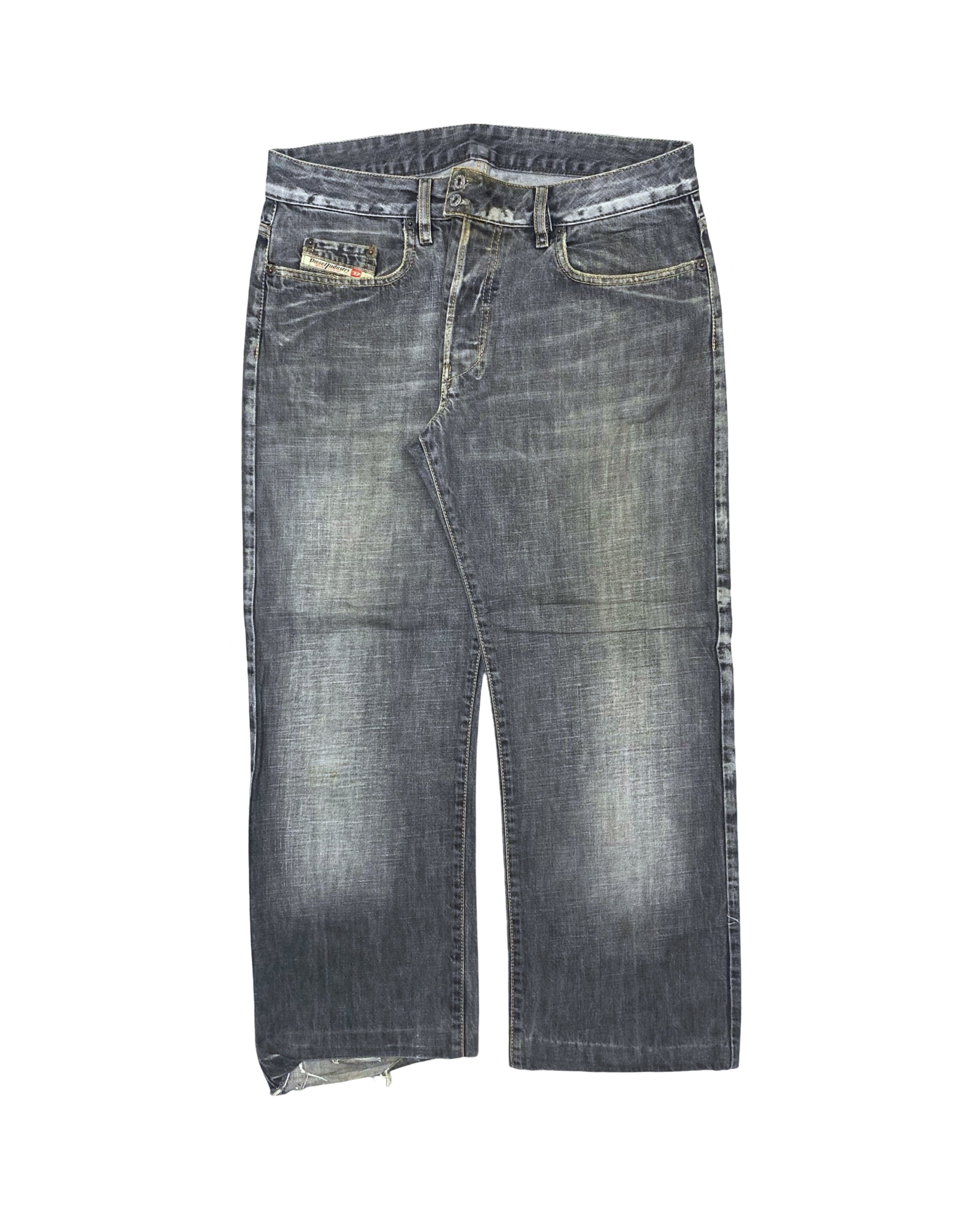 Diesel Industry Grey Distressed Denim Jeans | W34 L37.5
