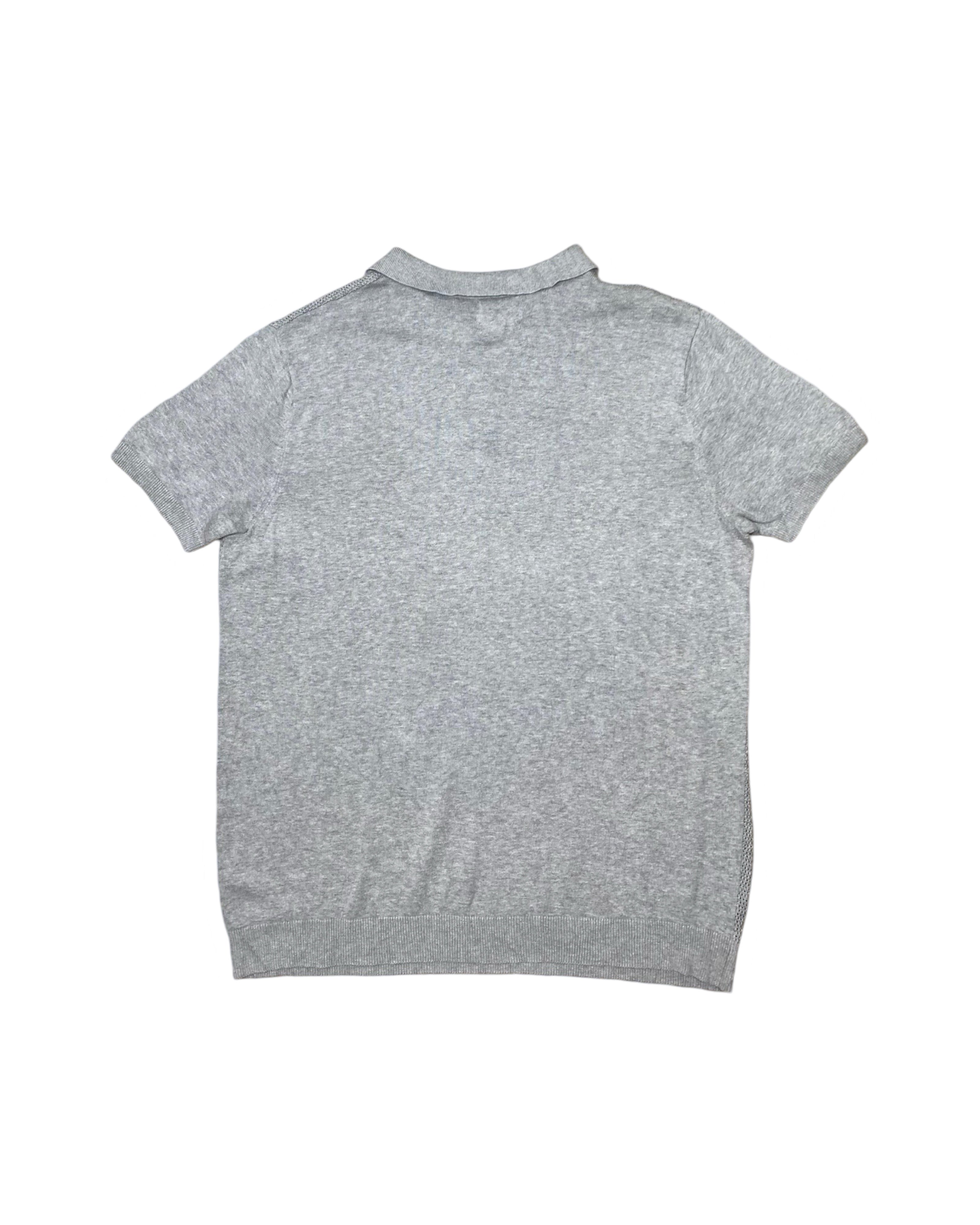 George Grey Knitted Polo Shirt | XL | Chest 24”