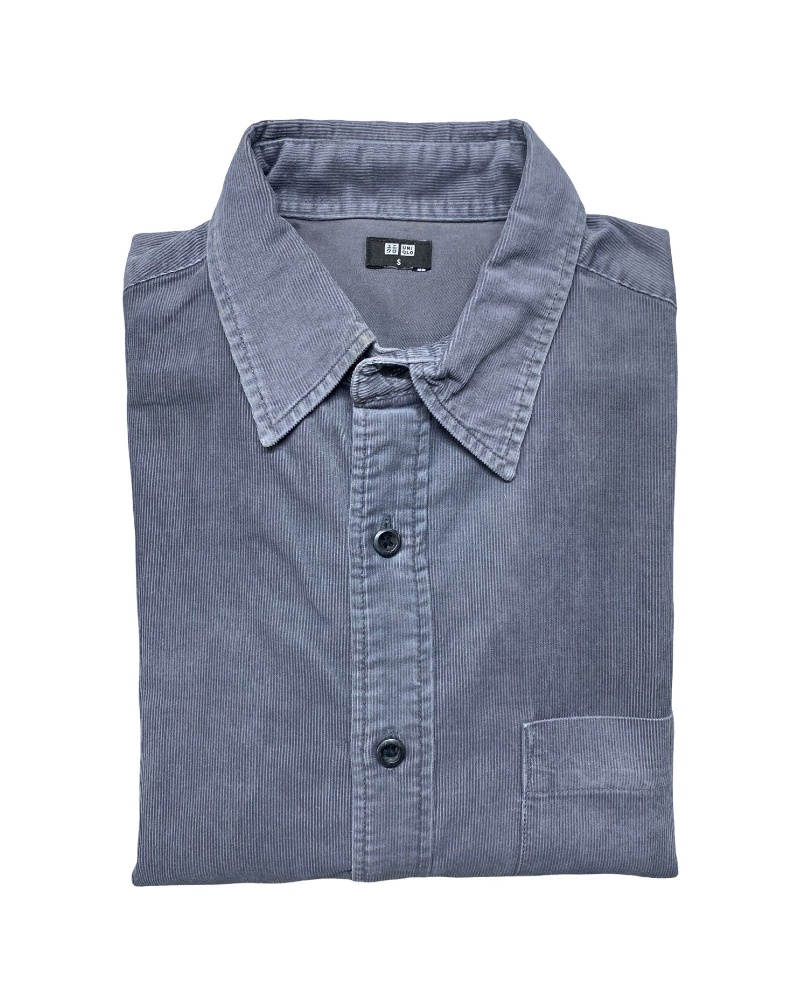 Uniqlo Corduroy Grey Shirt | Chest 20” | Small