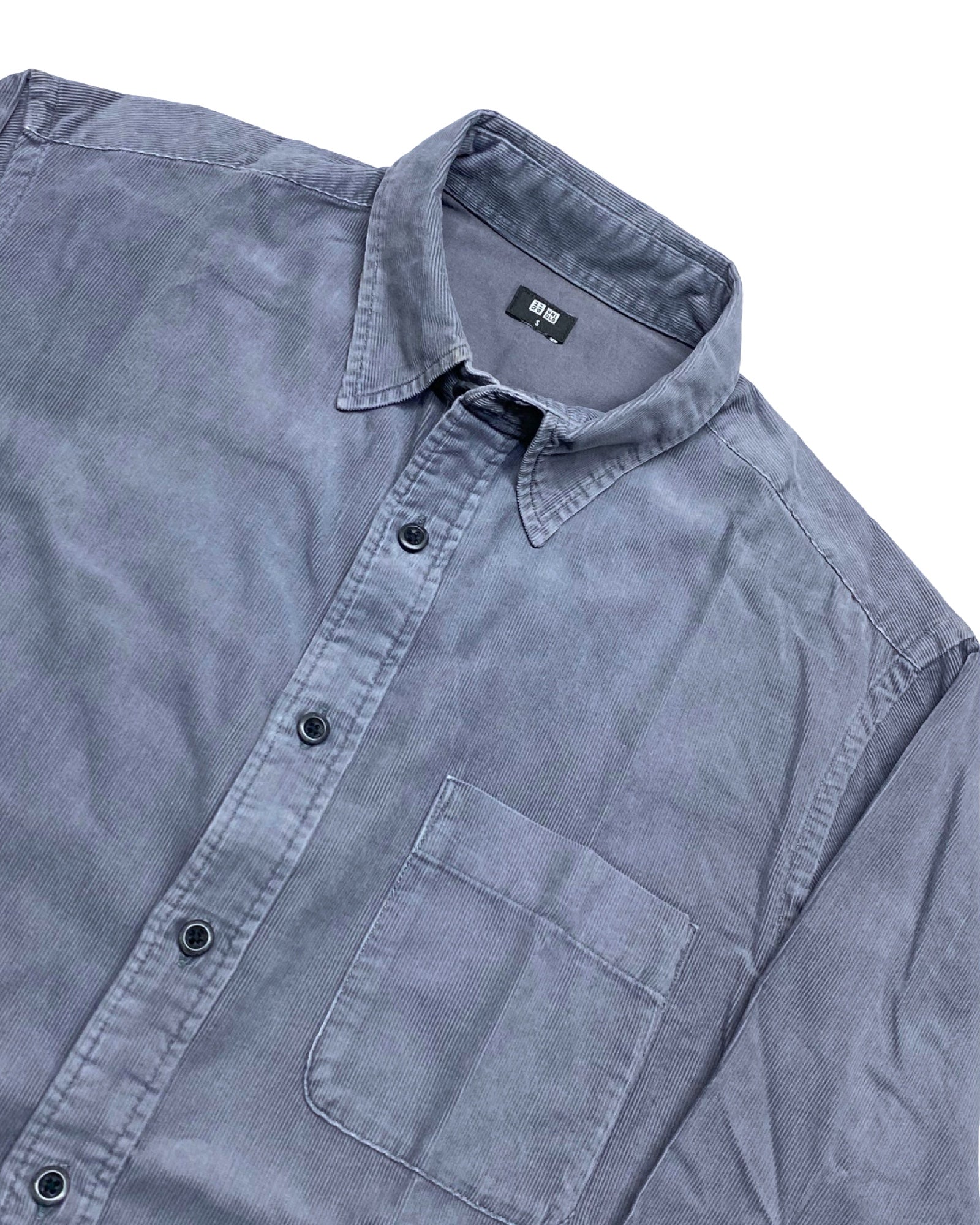 Uniqlo Corduroy Grey Shirt | Chest 20” | Small