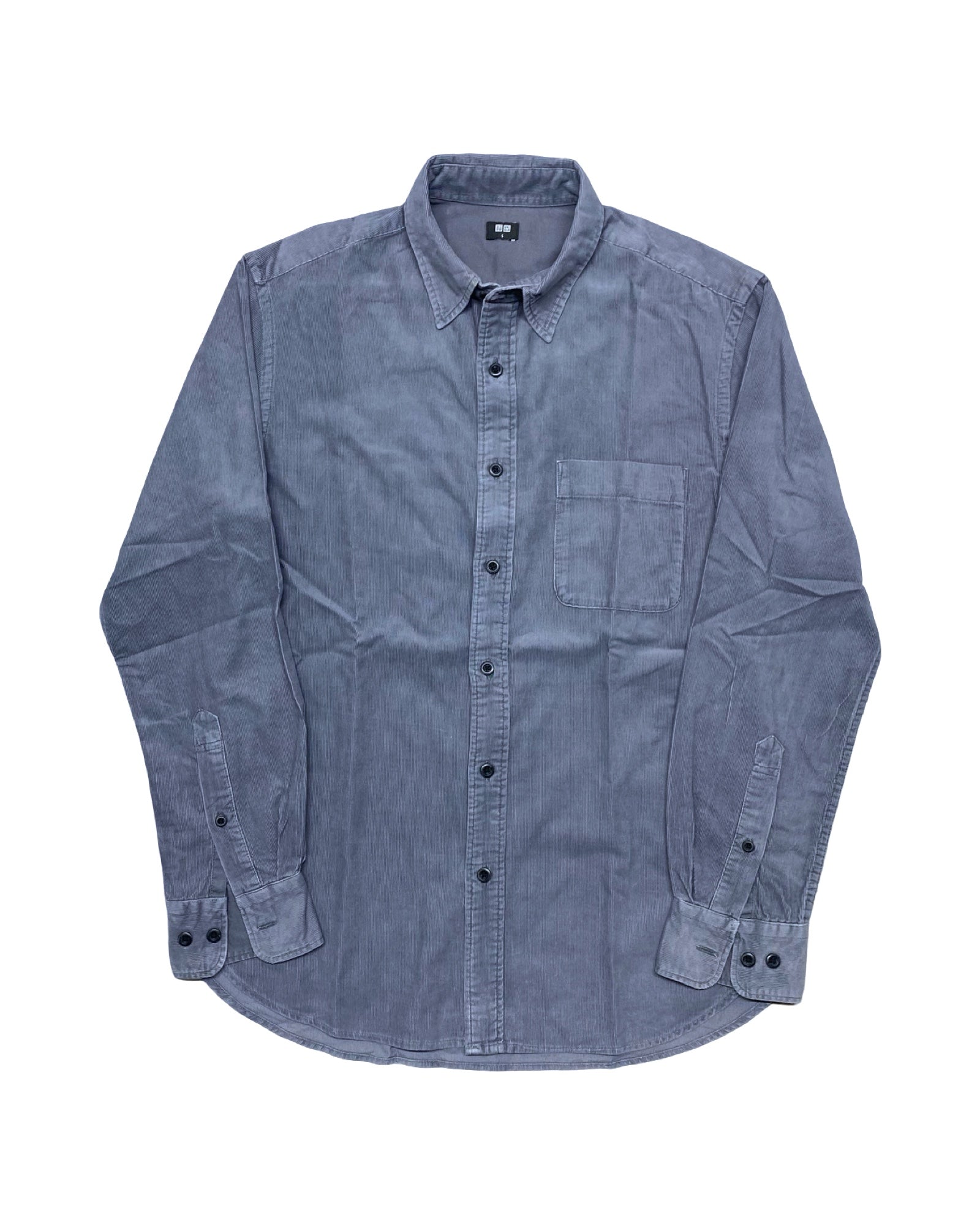 Uniqlo Corduroy Grey Shirt | Chest 20” | Small
