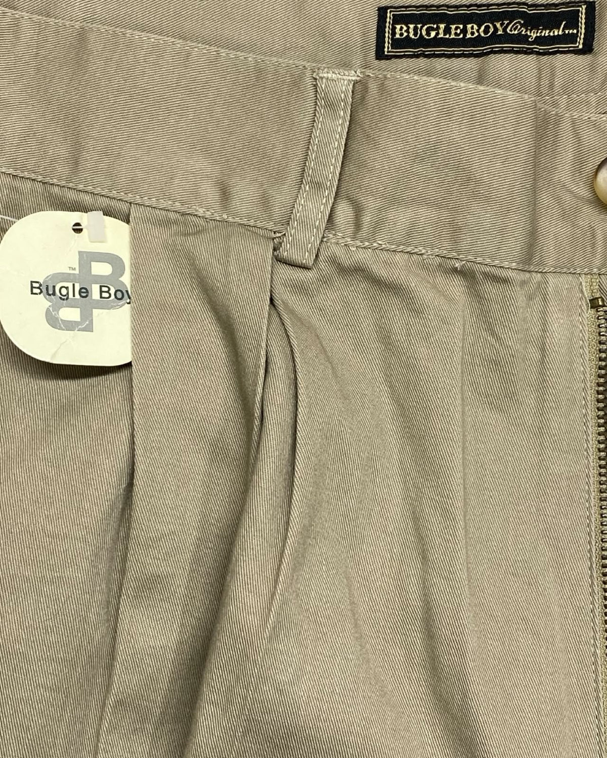Bugle Boy Beige Pleated Khaki Trousers