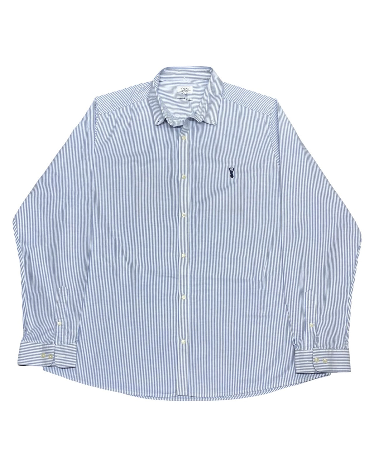 Next Blue & White Striped Button-Down Shirt