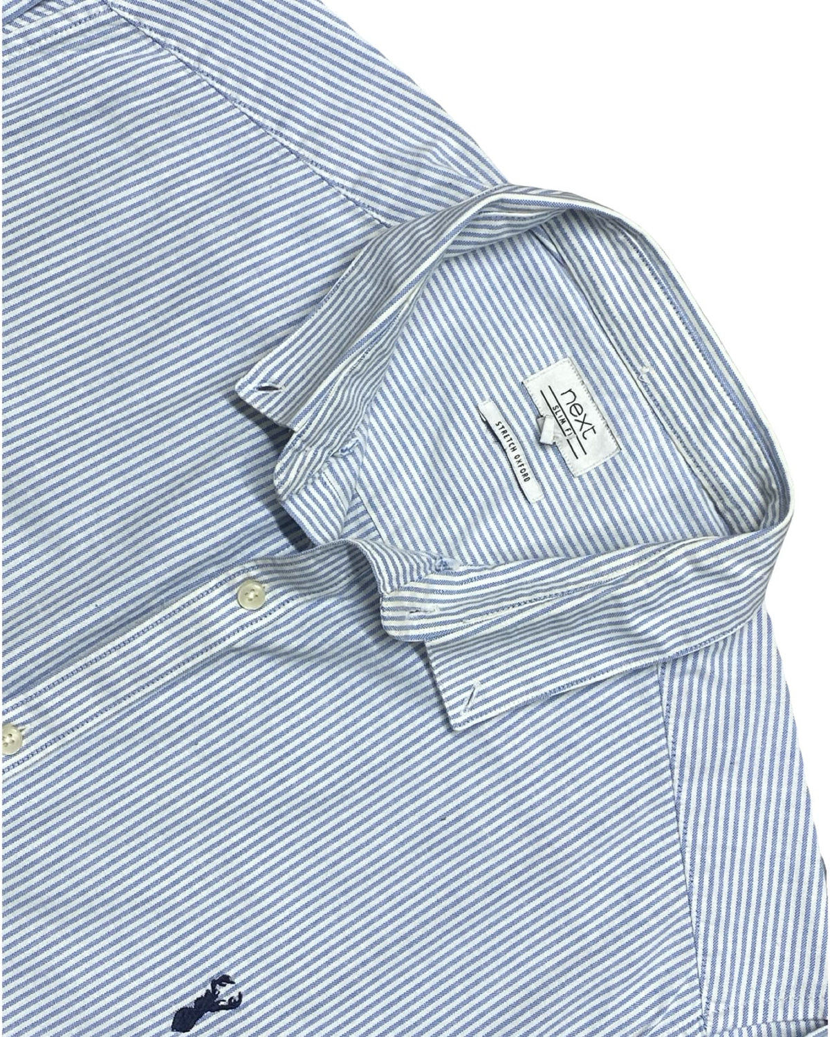 Next Blue & White Striped Button-Down Shirt