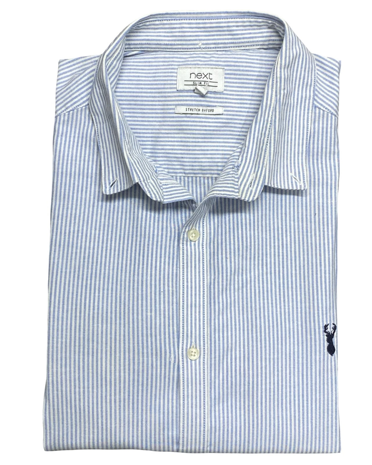 Next Blue & White Striped Button-Down Shirt